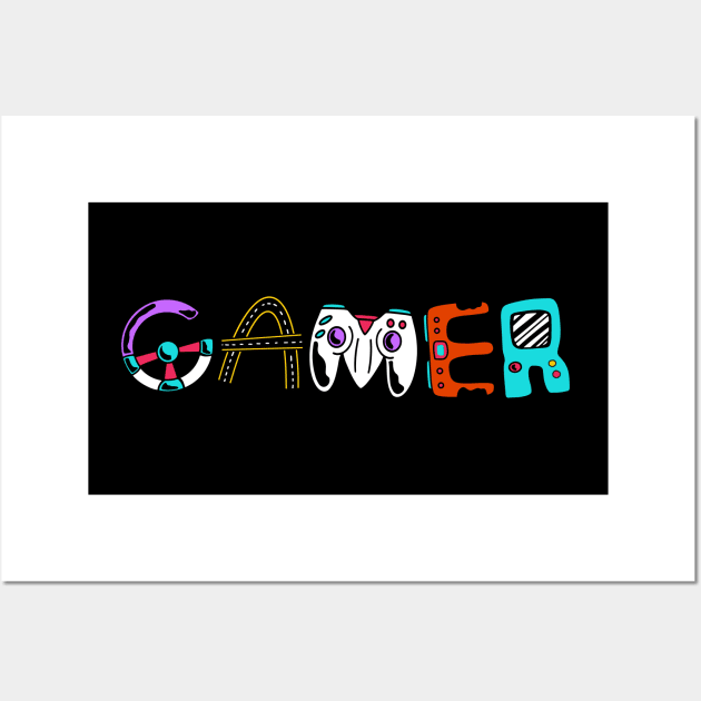 Gamer Letters Wall Art by Xagta